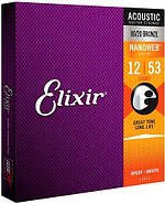 Струни для акустичної гітари Elixir 16052 Nanoweb Phosphor Bronze Acoustic Light 12/53, фото 3