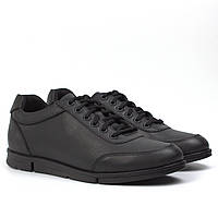 Кроссовки кеды повседневные черные кожаные мужская обувь демисезонная Rosso Avangard Ada Casual Black 29.5, 44
