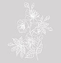 Матувальна вінілова наклейка для скла/дзеркала з імітацією піскоструминного оброблення Квіти вишні, фото 2