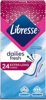 Щоденні прокладки Libresse Dailies Fresh Extra Long Подовжені 24 шт