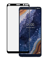 Захисне скло для Nokia 9 (0.3 мм, 3D, з олеофобним покриттям) колір чорний