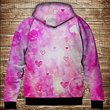 Толстівка з 3D принтом: Веселые обезьянки Розовый. Дитячі і дорослі розміри. ВСІ Розміри, фото 2