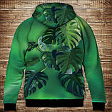 Толстівка з 3D принтом: Слоник і Монстера. Дитячі і дорослі розміри. ВСІ Розміри, фото 2