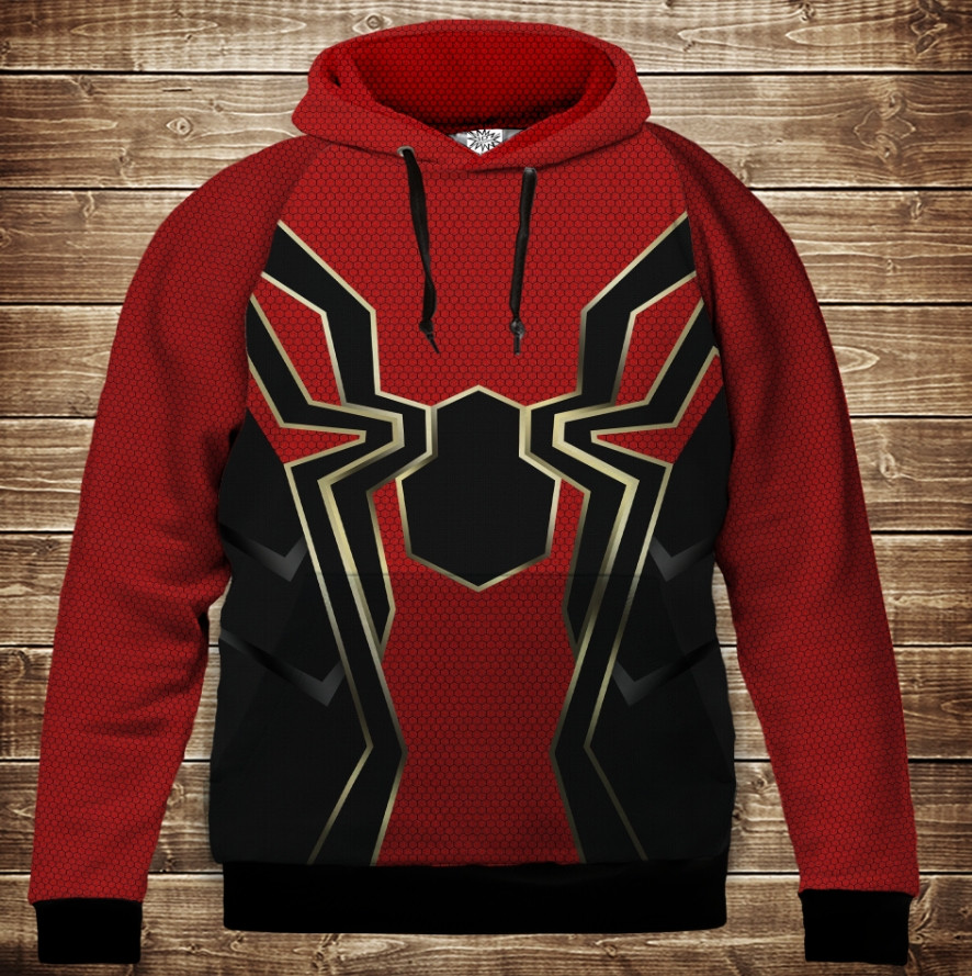 Толстівка з 3D принтом: Костюм Спайдермена Арт. Дитячі і дорослі розміри. ВСІ Розміри, фото 1