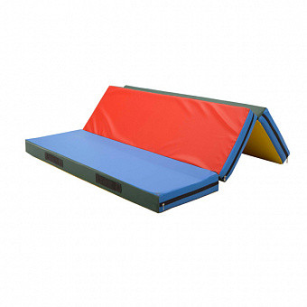 Гімнастичний мат складний Мат лавочка 120х120х8 см, фото 1