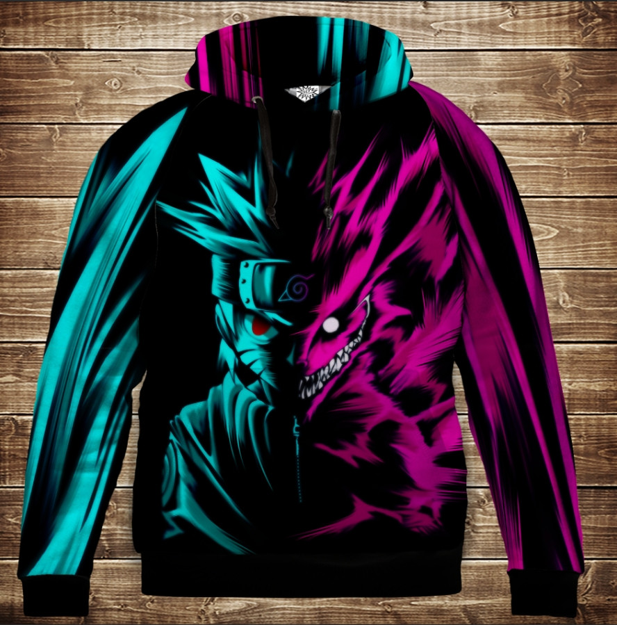 Толстівка з 3D принтом: Наруто Курама. Naruto Kurama. Дитячі і дорослі розміри. ВСІ Розміри, фото 1