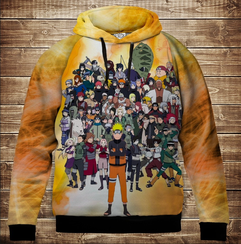 Толстівка з 3D принтом: Наруто Аніме. Naruto Anime. Дитячі і дорослі розміри. ВСІ Розміри, фото 1