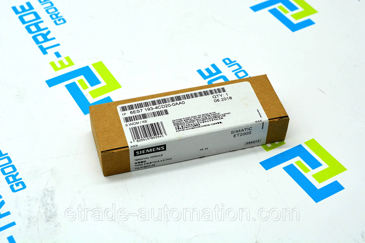 Модуль Siemens 6ES7193-4CD20-0AA0, фото 1