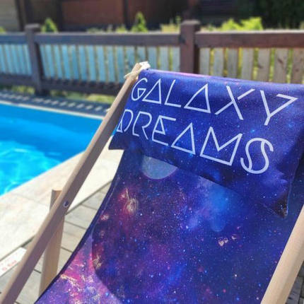 Шезлонг складаний для пляжу Galaxy dreams/Шезлонг розкладний дерев'яний/Шезлонг пляжний лежак, фото 3