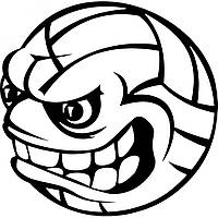 Вінілова наклейка на автомобіль - Волейбол Злий м'яч