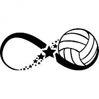 Вінілова наклейка на автомобіль - Volleyball Star
