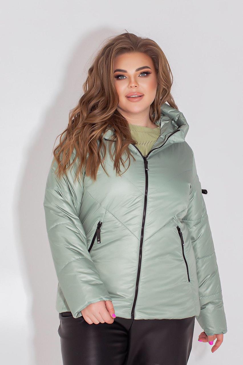 Куртка-вітровка БАТАЛ арт. 1008, колір шавлії