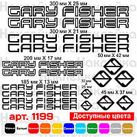 Виниловые наклейки на велосипед - набор Gary Fisher v6 (17 шт)