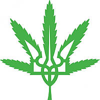 Вінілова наклейка на автомобіль - Тризуб (Тризуб) Ganja Style