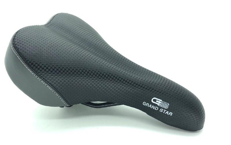 Сідло для велосипеда Grand Star mtb GS-5897BD з замком черний "КАРБОН" серий зад