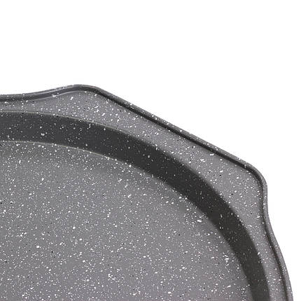 Форма для запікання піци Kamille 35*33.5*2.5см із вуглецевої сталі KM-6015M, фото 3