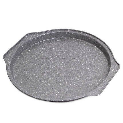 Форма для запікання піци Kamille 35*33.5*2.5см із вуглецевої сталі KM-6015M, фото 4