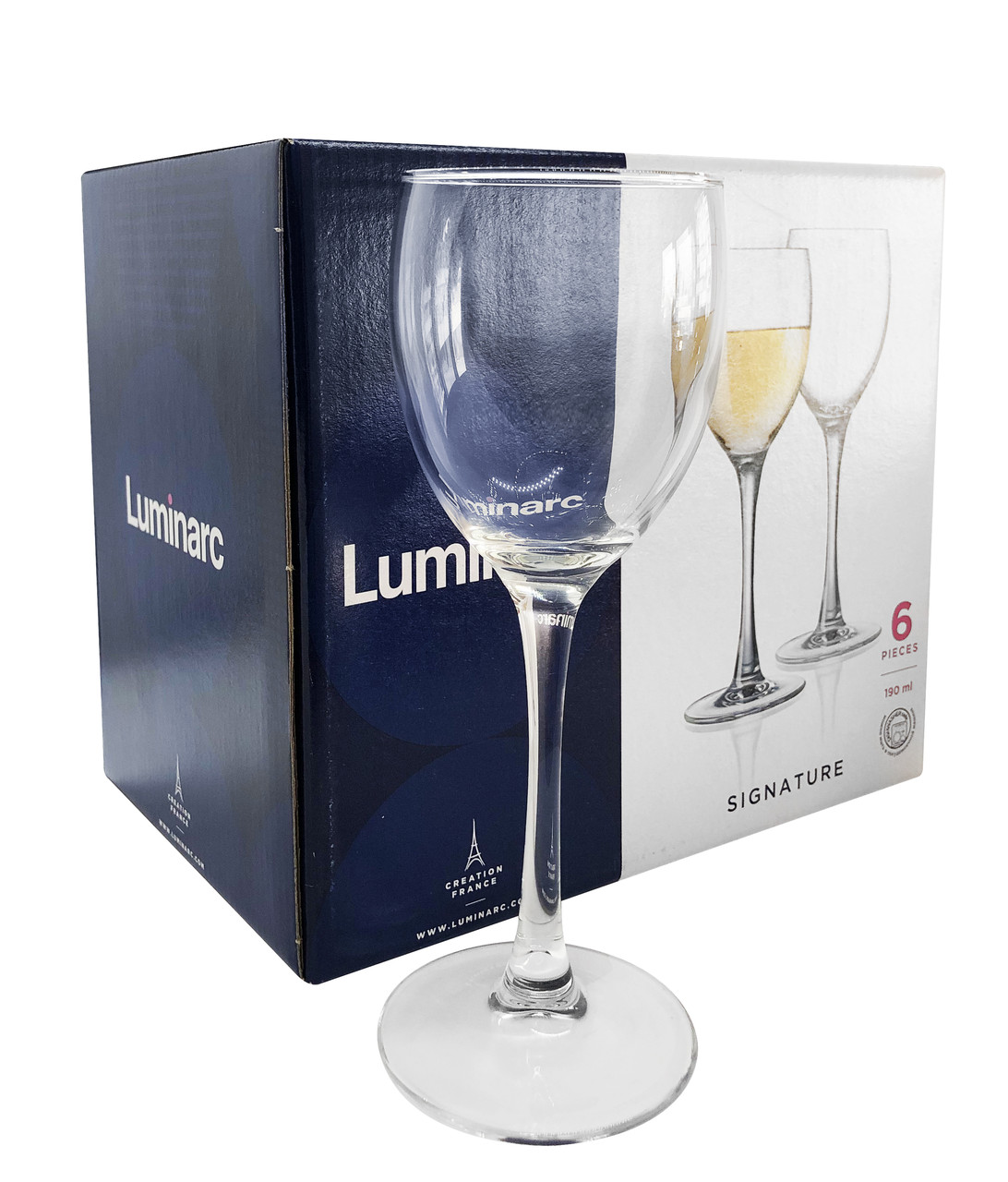 Набор бокалов Luminarc Signature для белого вина 190 мл 6 шт (H9995) - фото 3 - id-p1391084942