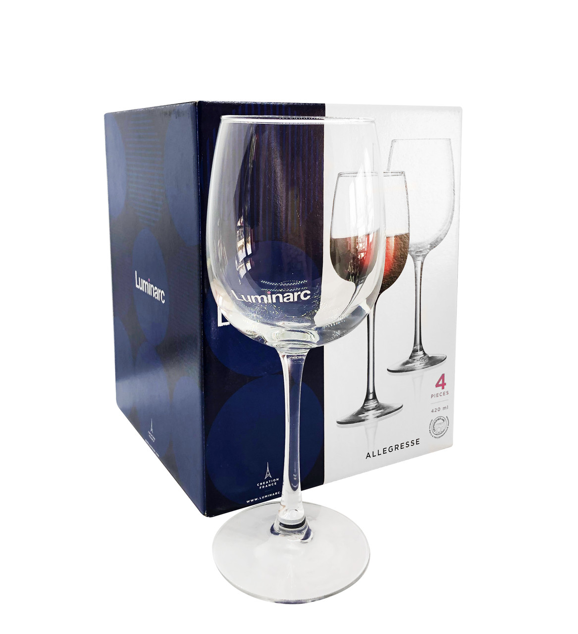 Набор бокалов Luminarc Аллегресс для вина 420 мл 4 шт (J8166) - фото 2 - id-p1391084973