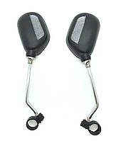 Дзеркала на кермо квадратні з катафотом з никельною стійкою (102) пара