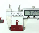 Гальмівні колодки велосипедні disk прямокутна з хвостиком вузька (k3669) к-т 2 шт Shimano XTR M985, XT BR-M8000 / BR-M8100, BR-M7, фото 2