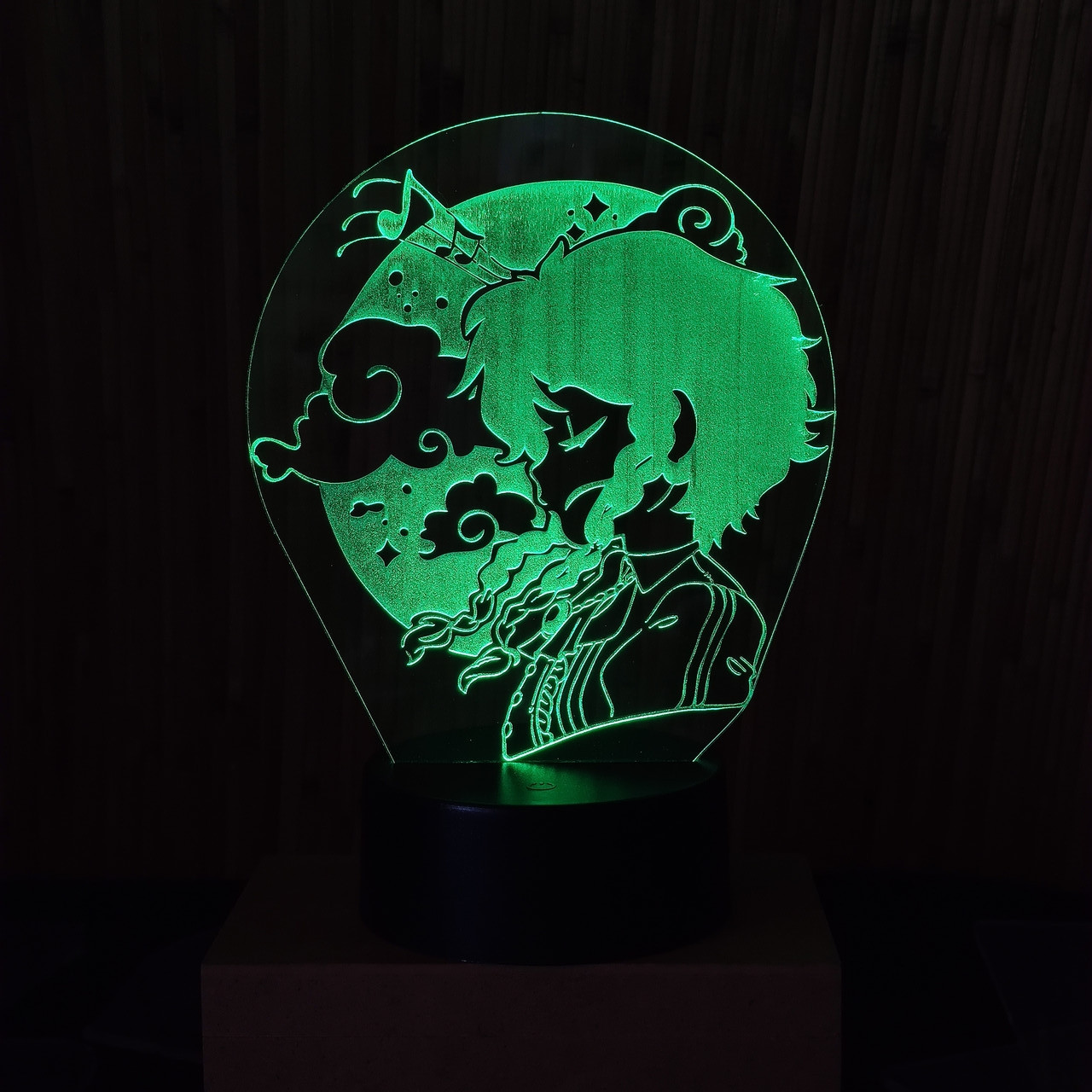 Акриловий світильник-нічник Genshin зелений tty-n000284