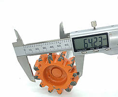 Шестерня 12 зубів D-17мм L-150мм зріз з валом для бетономішалки