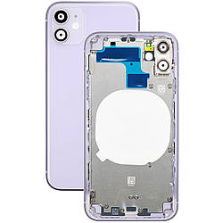 Корпус для iPhone 11, із задньою панеллю (кришкою), оригінал Фіолетовий