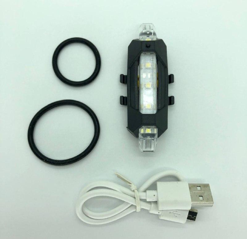 Фара стоп велосипедана usb білий (bs-216)