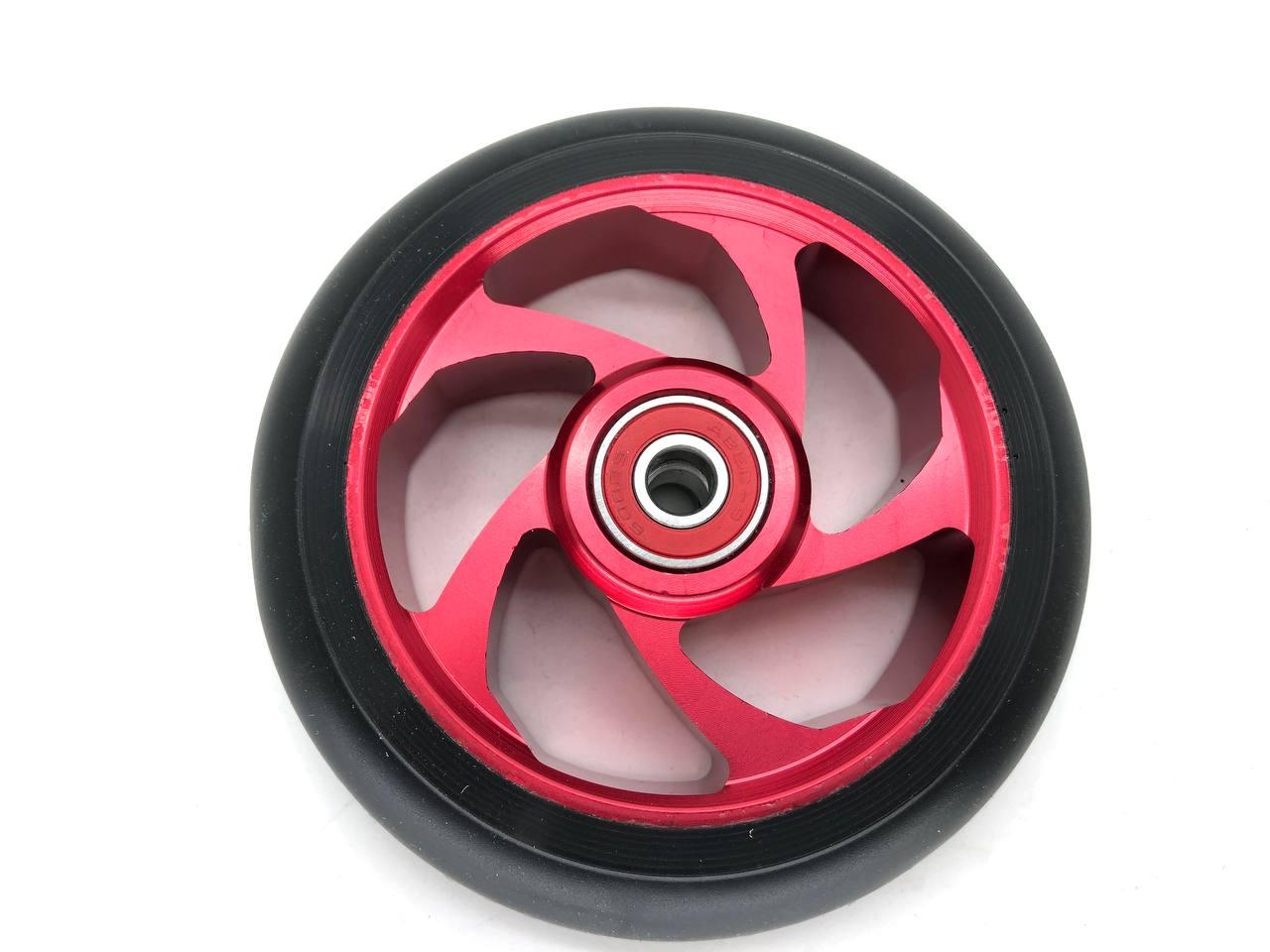 Колесо для трюкового самоката металеве 110 мм червоний, фото 1