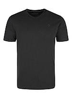 Мужская однотонная черная футболка T-SLIT / S
