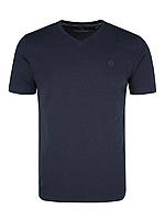 Мужская однотонная темно синяя футболка T-SLIT / S