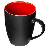 Чашка черная матовая с цветной серединкой керамическая Ваканда 350 мл для печати логотипа