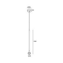 Підвісний світильник Ø60mm h600mm 5Вт 3000K білий, фото 2