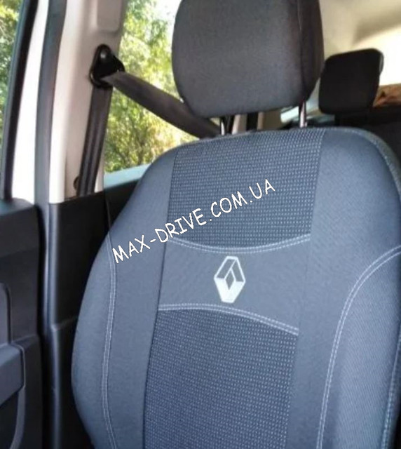 Чохли на сидіння  RENAULT CLIO 1998- задня спинка та cидіння суцільні ; 5 підголівников; airbag.