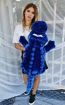 М'яка іграшка Крокодил 120 см Довга м'яка іграшка Плюшевий алігатор М'яка іграшка для дітей Синій