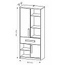 Шафа (шафа) з ламінованої ДСП в дитячу кімнату Айго 2Д1Ш Сокме, фото 3