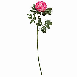 Штучна квітка Півонія, 83 см, рожева, пластик (130351)