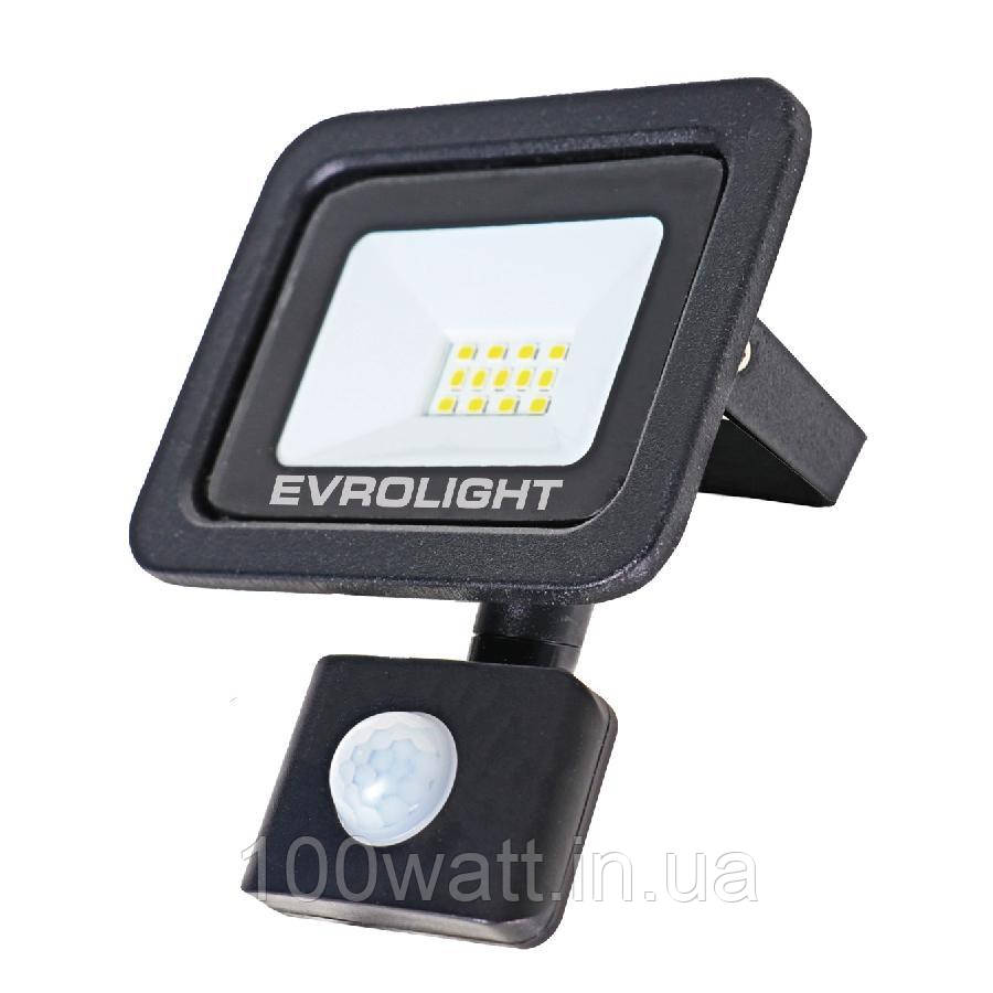 Прожектор світлодіодний із датчиком руху EVROLIGHT FM-01D-10 10 W 6400 K 57039