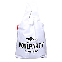 Коттоновая сумка Poolparty біла