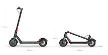 Електросамокат KUGOO E-scooter M365 PRO з APP Чорний та Білий (зі звичайним дисплеєм), фото 5
