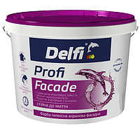 Краска латексная акриловая фасадная Delfi Profi Faсade белая матовая 7кг