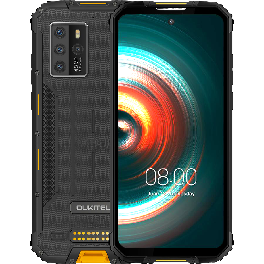 OUKITEL WP10 5G 8/128GB, 8000 маг, IP69K, 48 Мп, Дисплей 6.67", NFC, Смартфон Oukitel WP10 Black / Orange