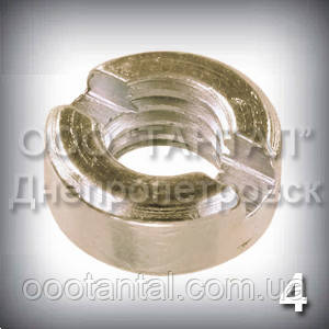 Гайка М4 ГОСТ 10657-80 (DIN 546) кадмована кругла зі шліцом, фото 1
