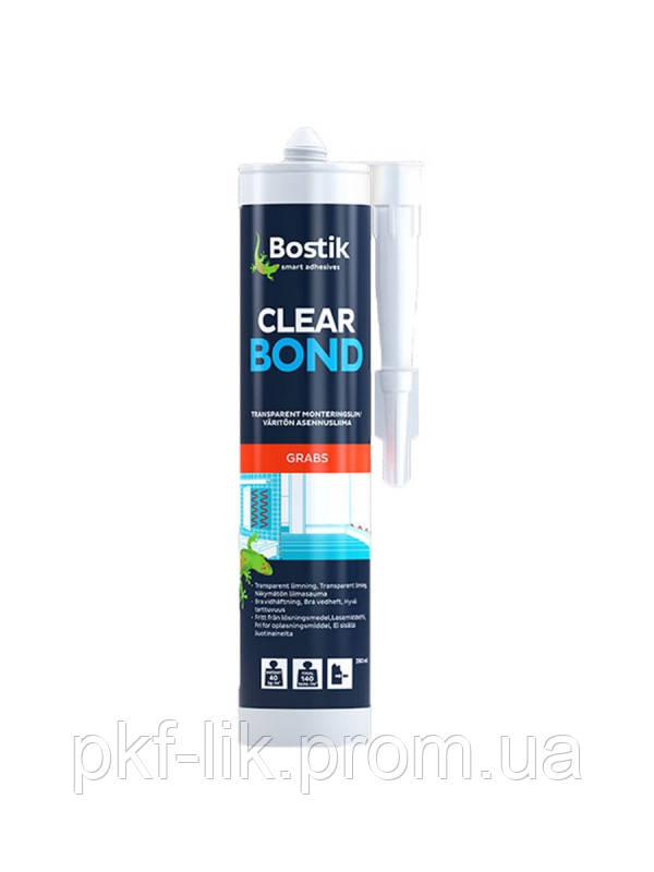 Клей герметик прозорий Bostik Сlear Bond, 0.29 л