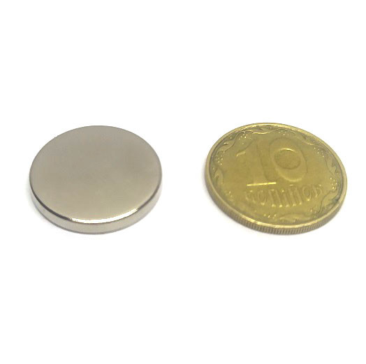 Неодимовий магніт диск D15*H2 сила зчеплення 2,2 кг., фото 1