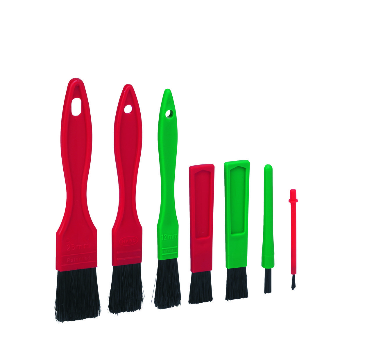Набір із 7 пензликів для чистки запчастин - Vikan Set of Detail Brushes Soft 140 мм, м'який (556052)
