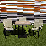 Комплект меблів для літніх кафе "Мальта" стіл (80*80) + 2 стільця Білий, фото 7