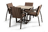 Комплект меблів для літніх кафе "Парма" стіл (80*80) + 2 стільця Білий, фото 2