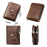 Чоловічий гаманець з натуральної шкіри. Шкіряний гаманець чоловічий портмоне зі шкіри Чорний, фото 2